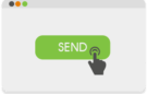 Send your email to fax button Email to fax symbol