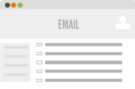 Open your email to fax client Send fax to email symbol