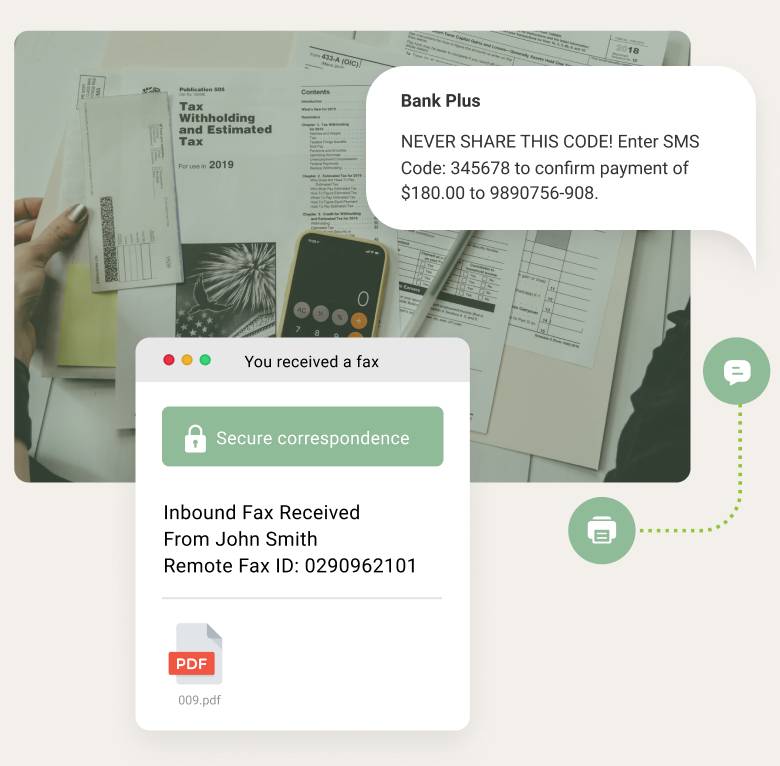 Industry-leading online  fax & SMS solutions  for financial institutions