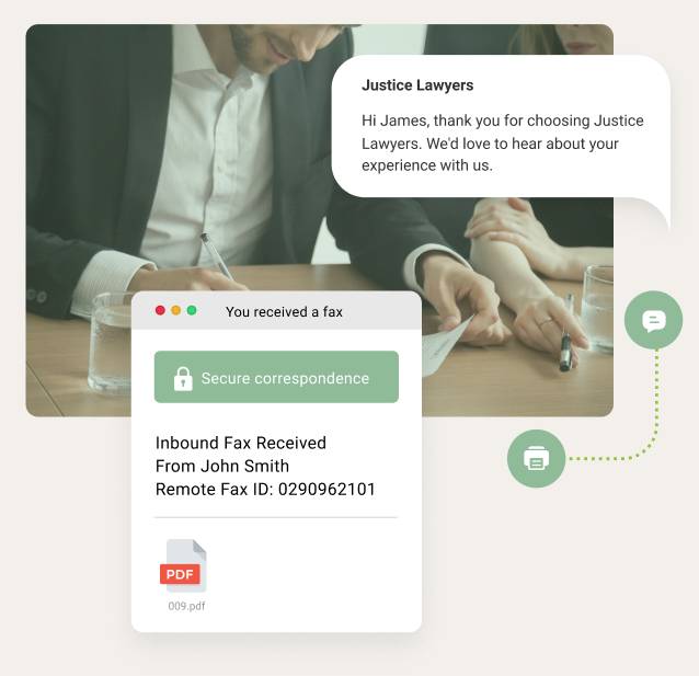 Industry-leading online  fax & SMS solutions  for law